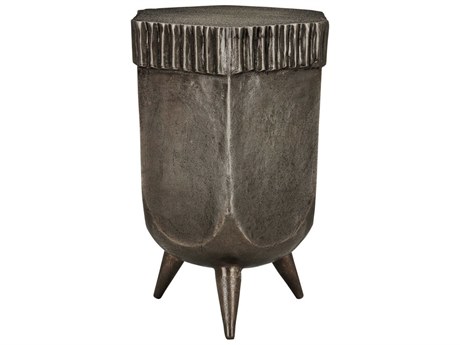Currey & Company Corda Square Metal Graphite End Table