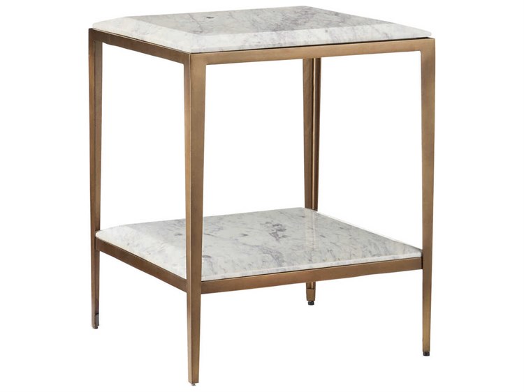 Photos - Coffee Table A&D Currey & Company Oblique Marble End Table 4000-0236 