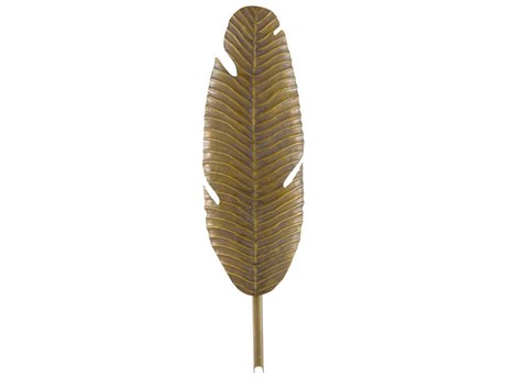 Currey & Company Tropical 1-Light Vintage Brass Wall Sconce