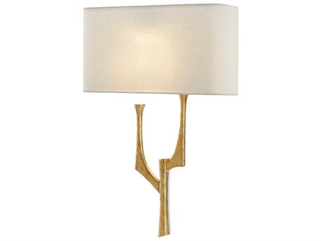 Currey & Company Bodnant 1-Light Antique Gold Leaf Wall Sconce