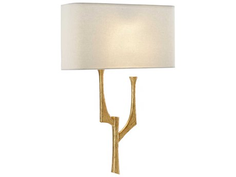 Currey & Company Bodnant 1-Light Antique Gold Leaf Wall Sconce