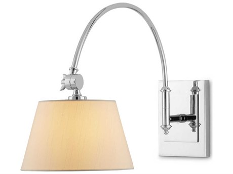 Currey & Company Ashby 1-Light Polished Nickel Wall Sconce