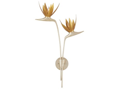 Currey & Company Paradiso 2-Light Gold Wall Sconce