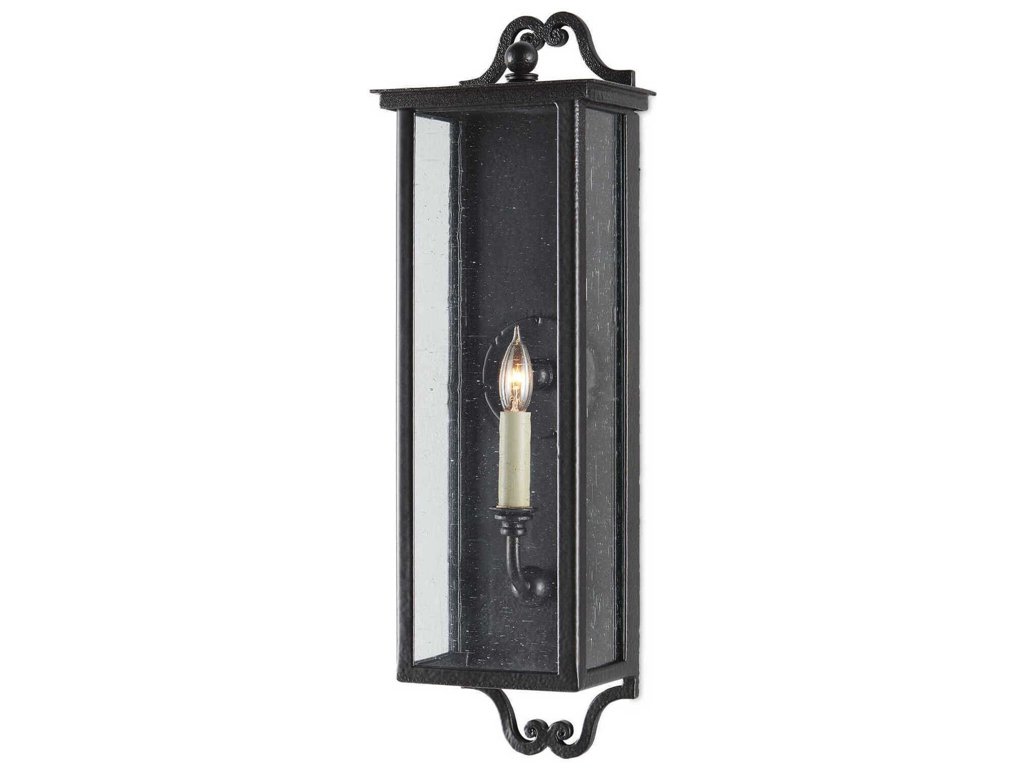 Currey & Company 5500-0009 Giatti 1 Light 23.75 inch Midnight Outdoor Wall Sconce, Small
