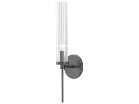 Currey & Company Bellings 1-Light Oil Rubbed Bronze Clear Glass Wall Sconce