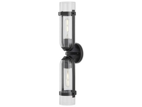 Currey & Company Bonardi 2-Light Oil Rubbed Bronze Glass Wall Sconce