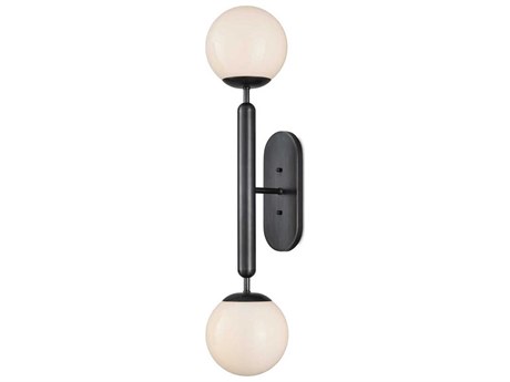 Currey & Company Barbican 2-Light Oil Rubbed Bronze Glass Wall Sconce