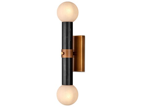 Currey & Company Beatrix 2-Light Black Antique Brass Wall Sconce