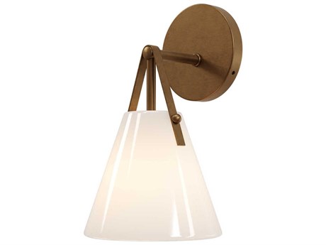 Currey & Company Bronwen 1-Light Antique Brass Wall Sconce
