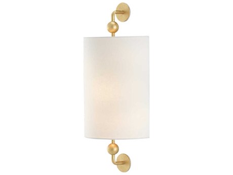 Currey & Company Tavey 1-Light Contemporary Gold Leaf Wall Sconce