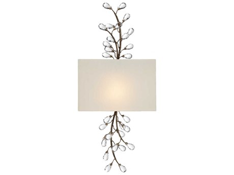 Currey & Company Crystal Bud 1-Light Cupertino Brown LED Wall Sconce