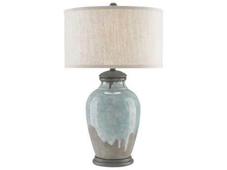 Currey & Company Chatswood Blue Green Gray Table Lamp