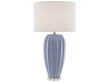 Currey & Company Bluestar Crystal Light Blue Buffet Lamp
