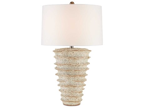Currey & Company Salima White Moss Buffet Lamp