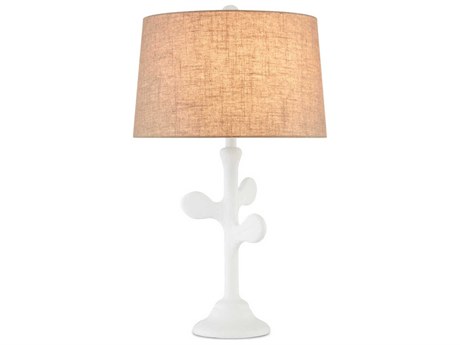 Currey & Company Charny White Gesso Buffet Lamp
