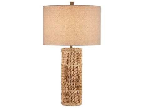 Currey & Company Azores Natural Water Hyacinth Brown Buffet Lamp