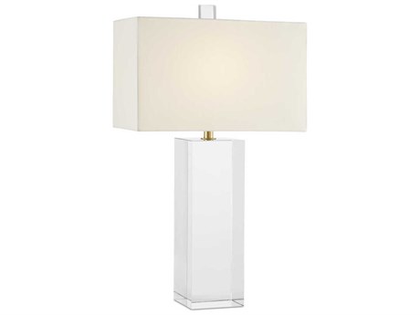 Currey & Company Clara Clear Brass Crystal Buffet Lamp