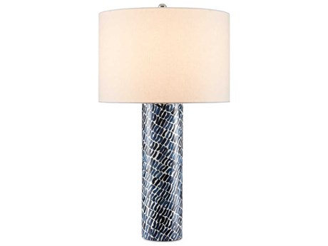 Currey & Company Indigo Blue White Table Lamp