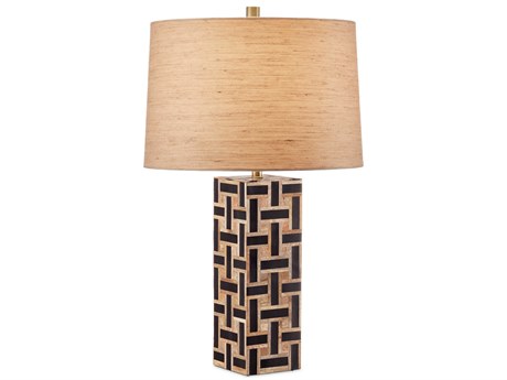 Currey & Company Aarna Natural Black Brown Rope Buffet Lamp
