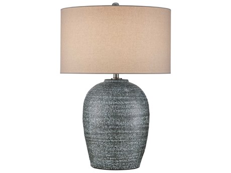 Currey & Company Agatha Reactive Black White Buffet Lamp