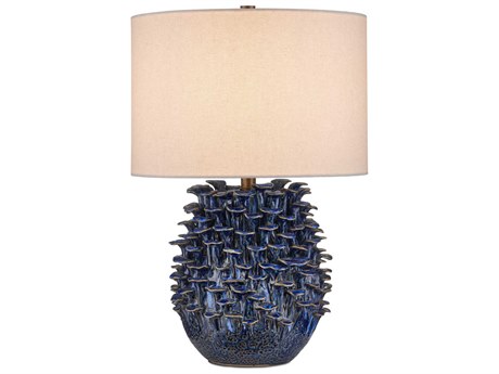 Currey & Company Maitake Dark Blue Reactive Table Lamp