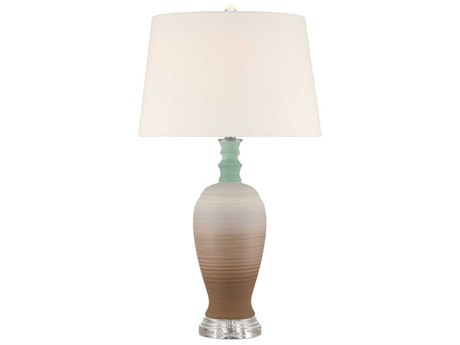 Currey & Company Happy 1-Light Brown Light Blue Buffet Lamp