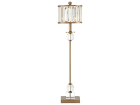 Currey & Company Parfait Blown Glass Black Crystal Table Lamp