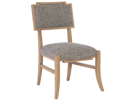 Currey & Company Melanie Ash Wood Brown Upholstered Side Dining Chair