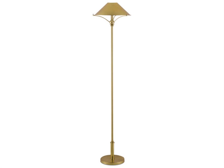 Photos - Floodlight / Street Light Buffet Currey & Company Maarla Polished Brass Floor Lamp 8000-0050 