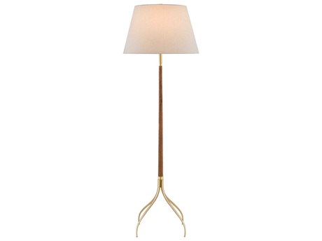 Currey & Company Circus Natural Brushed Brass Floor Lamp