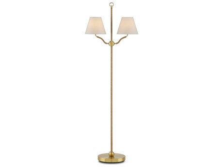 Currey & Company Sirocco Antique Brass Floor Lamp