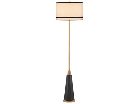 Currey & Company Gieves 1-Light Black Bronze Antique Brass Floor Lamp