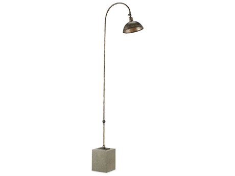 Currey & Company Finstock Pyrite Bronze polished Concrete Floor Lamp