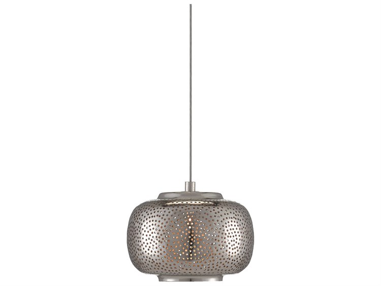 Photos - Chandelier / Lamp Pepper Currey & Company 1-Light Painted Silver Nickel Globe Mini Pendant 9000-0688