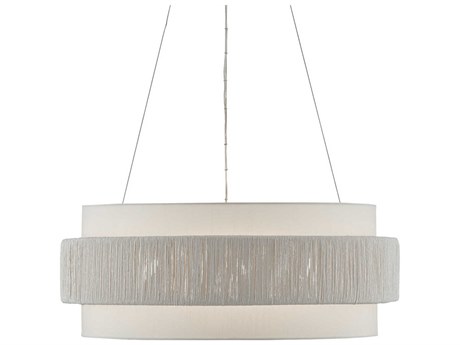 Luxecor Rousham 6-Light Beige Sugar White Drum Pendant