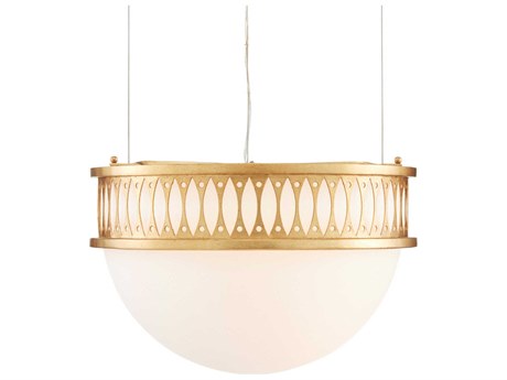 Currey & Company Lola 1-Light Gold Glass Bowl Pendant