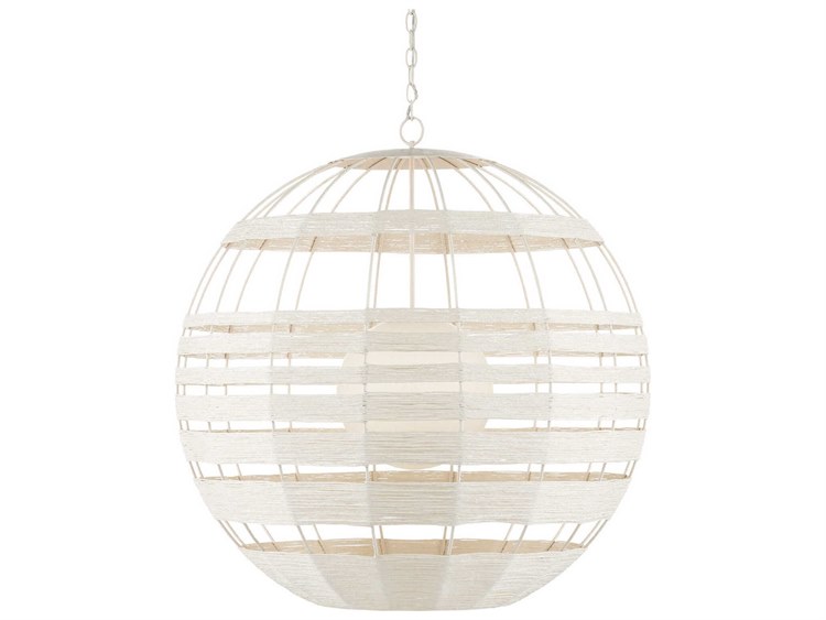 Photos - Chandelier / Lamp Wide Currey & Company Lapsley 1-Light Vanilla White Globe Pendant 9000-0835 