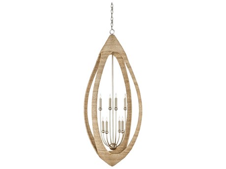Currey & Company Menorca 8-Light Brown Candelabra Tiered Chandelier
