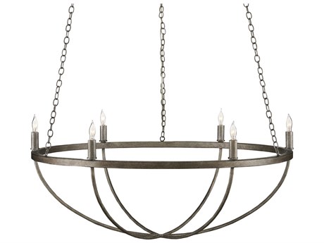 Currey & Company Quillian 6-Light Light Mole Gray Chandelier