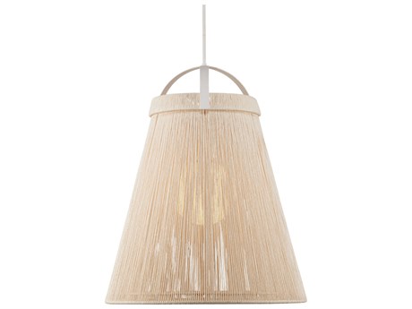Currey & Company Parnell 1-Light White Gesso Frosted Pendant