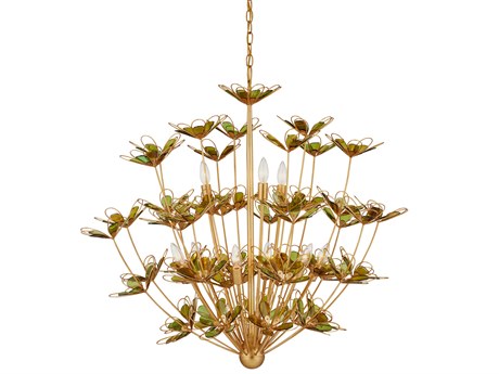 Currey & Company Midsummer 9-Light Gold Chandelier