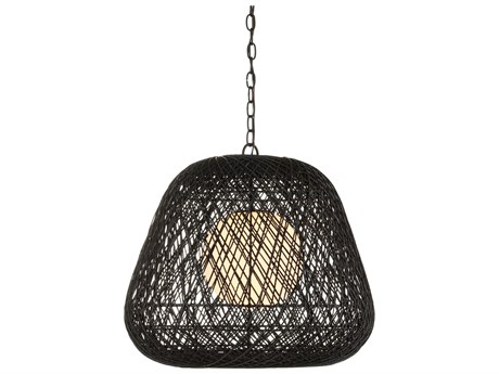 Currey & Company Osbert 1-Light Textured Black Pendant