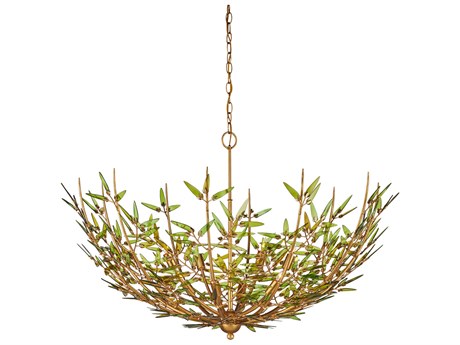 Currey & Company Babylon 8-Light Contemporary Gold Chandelier