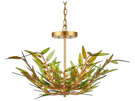 Currey & Company Babylon 6-Light Contemporary Gold Pendant