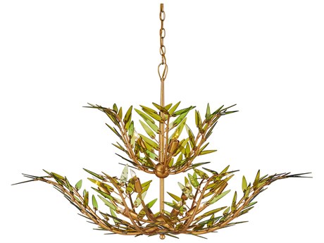 Currey & Company Babylon 11-Light Contemporary Gold Chandelier