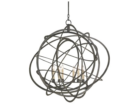 Currey & Company Genesis Black Iron Candelabra Chandelier
