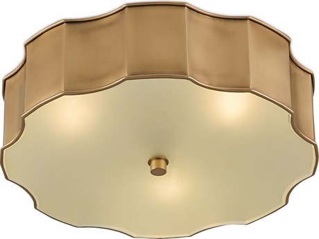 Luxecor Vistas Antique Brass Tiered Flush Mount