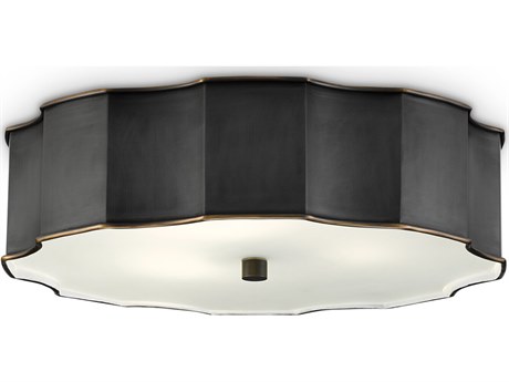 Luxecor Wexford 3-Light Oil Rubbed Bronze Glass LED Geometric Flush Mount