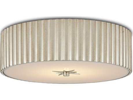 Luxecor Caravel 1-Light Silver Leaf LED Flush Mount