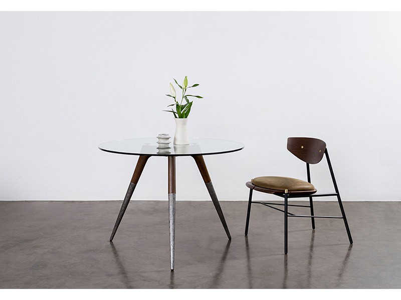 District Eight Smoked / Glass 39'' Wide Round Dining Table D8HGDA634